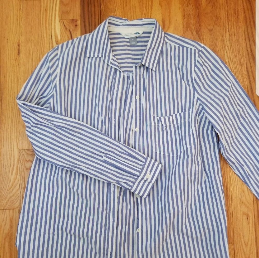 Old Navy Button Down Tunic Length Shirt